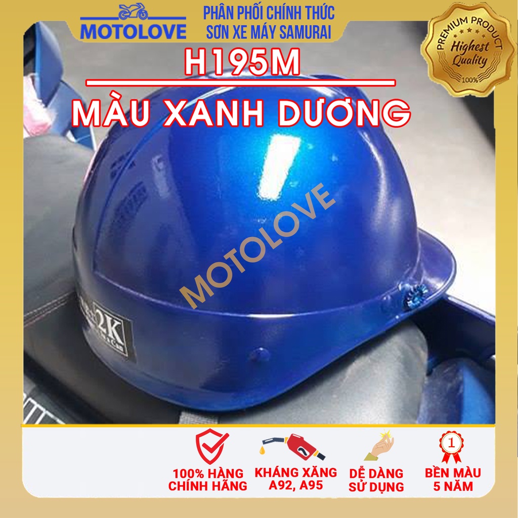 Sơn Samurai màu xanh dương Honda H195M - chai sơn xịt chuyên dụng nhập khẩu từ Malaysia.