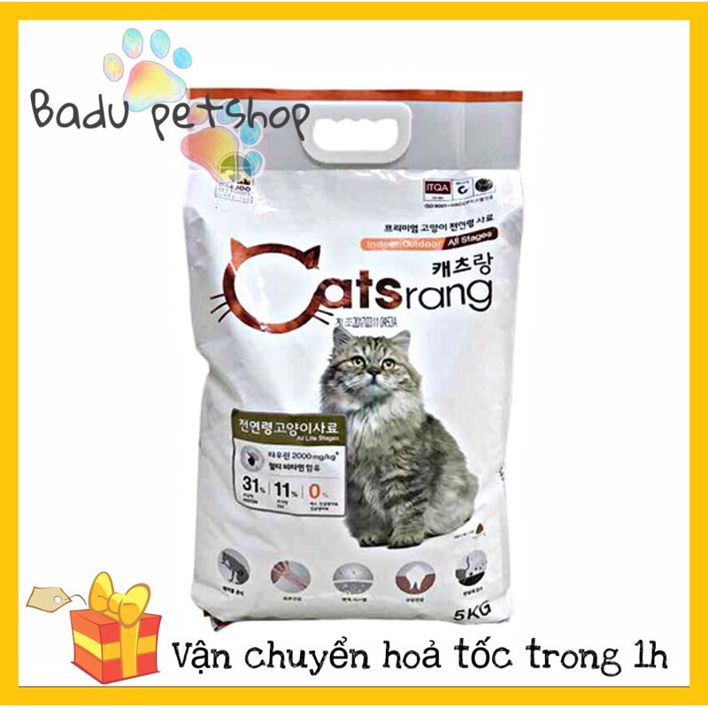 Hạt Catsrang 5kg cho mèo ❤️ freeship ❤️ hạt catsrang Hàn Quốc cho mèo mọi lứa tuổi