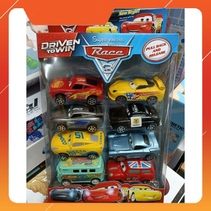 757-4 Hộp 8 xe Mc Queen chạy đà