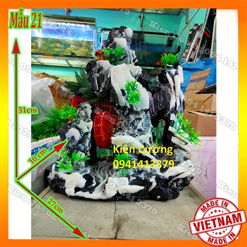 Mô Hình Núi- Hòn non Bộ - Trang Trí Bể cá (Mẫu 21).