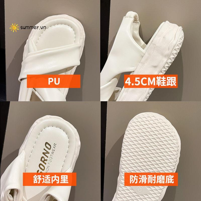 Giày Sandal Cao Gót Hở Ngón Đế Dày Bằng Da Thật 2022 Thời Trang Mùa Hè Cho Nữ