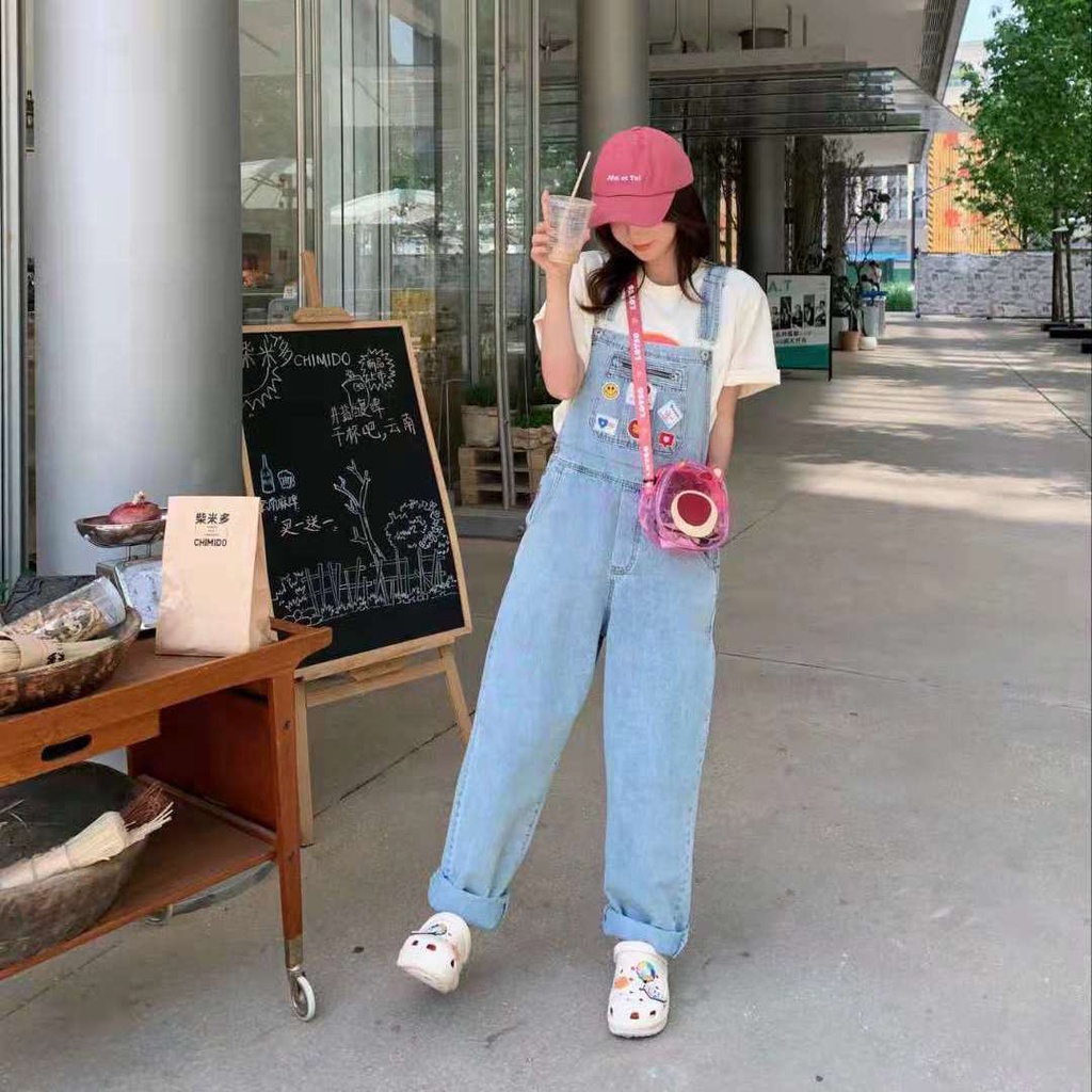 Túi đeo chéo Miniso trong suốt hình chú gấu dâu tây đáng yêu thời trang đi biển dành cho nữ