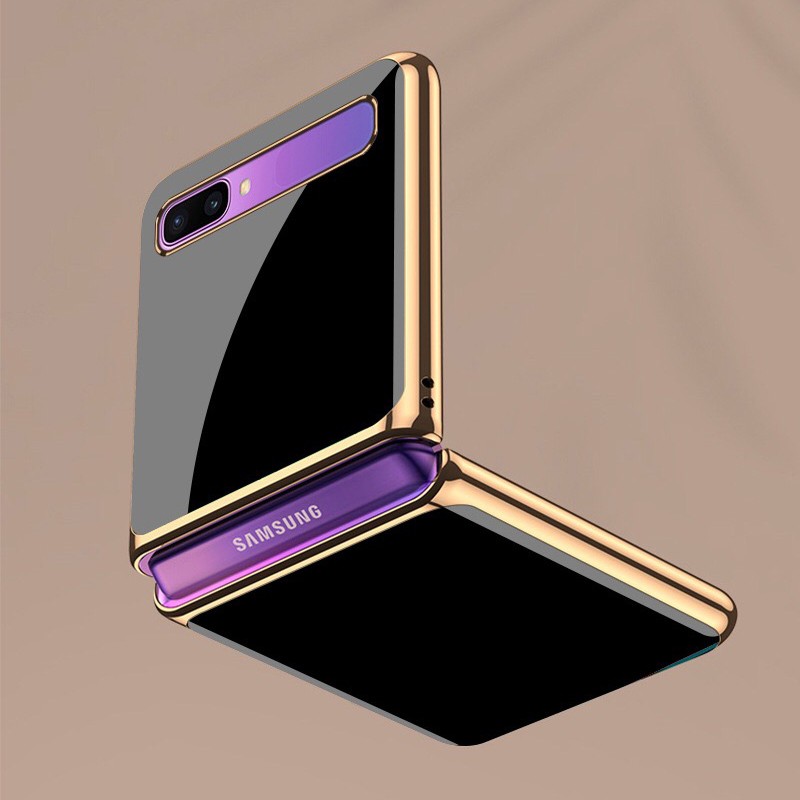 Z Flip Case Samsung Galaxy Z Flip 1 2 3 4 Z Fold 4 3 2 Electroplating Gorgeous Black Tempered Glass Mobile Phone Case Cover Galaxy Z Flip Z Fold 2