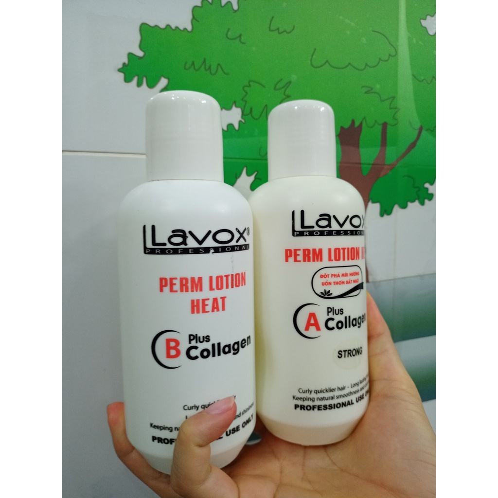 Kem uốn nóng collagen Lavox trắng 500ml