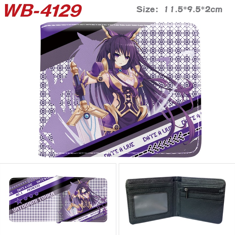 Ví Da PU Ngắn Đựng Tiền / Thẻ In Hoạt Hình DATE A LIVE Dễ Thương Cho Bé