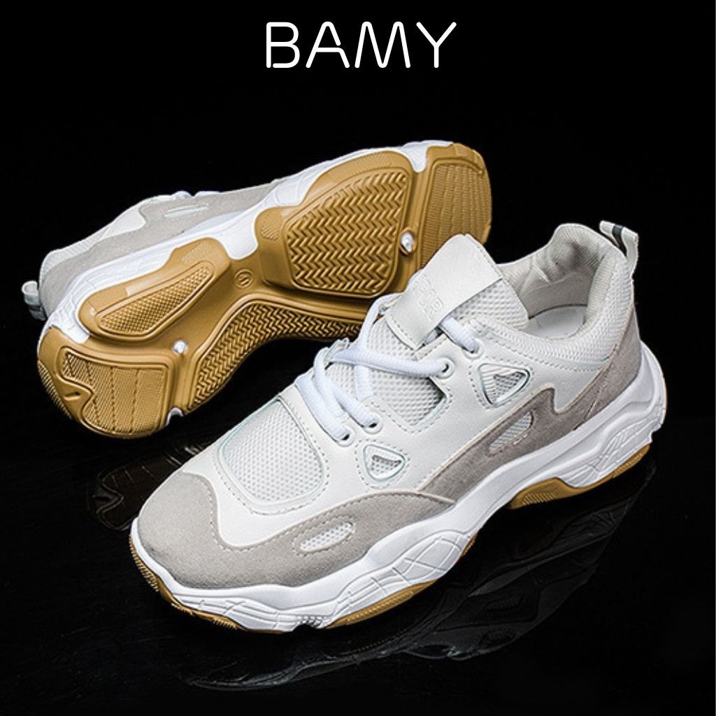 Giày Thể Thao Nam BAMY Tăng Chiều Cao, Giày Sneaker Độn đế hầm hố, Thiết kế Da PU Đẳng Cấp - M83