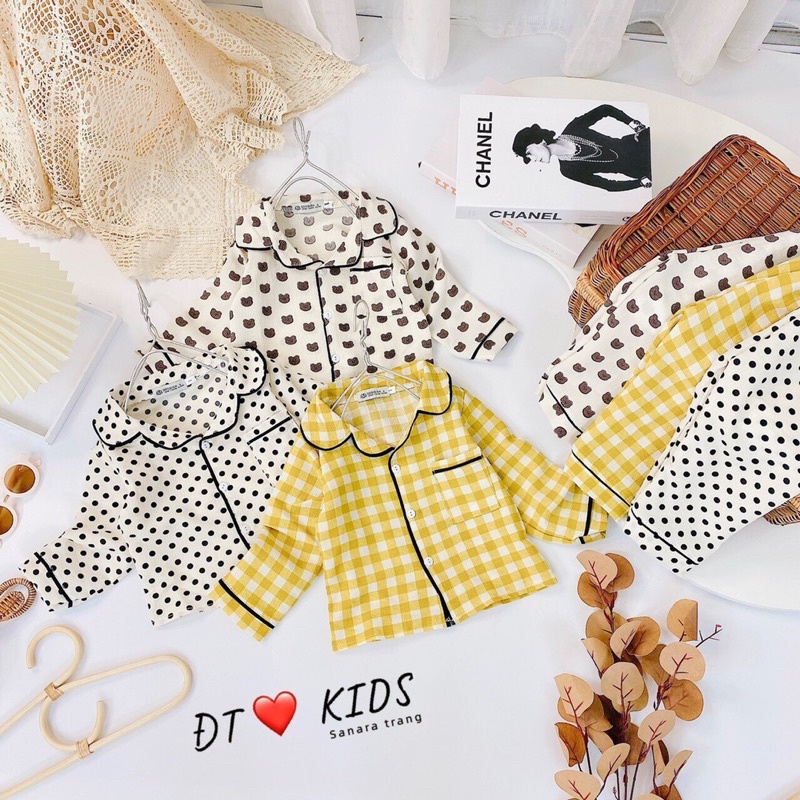 Bộ Pijama xốp đũi cho bé trai và gái từ 7-20kg