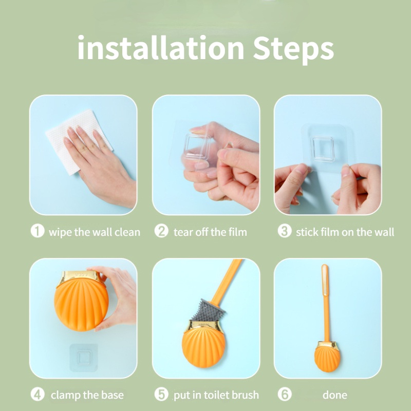 Bộ Cọ Chà Toilet Cán Dài Bằng Silicone Tiện Lợi Dành Cho Nhà Tắm