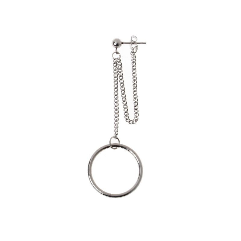 Khuyên tai hình mặt trăng và ngôi sao bằng titan phong cách cá tính Hàn Quốc