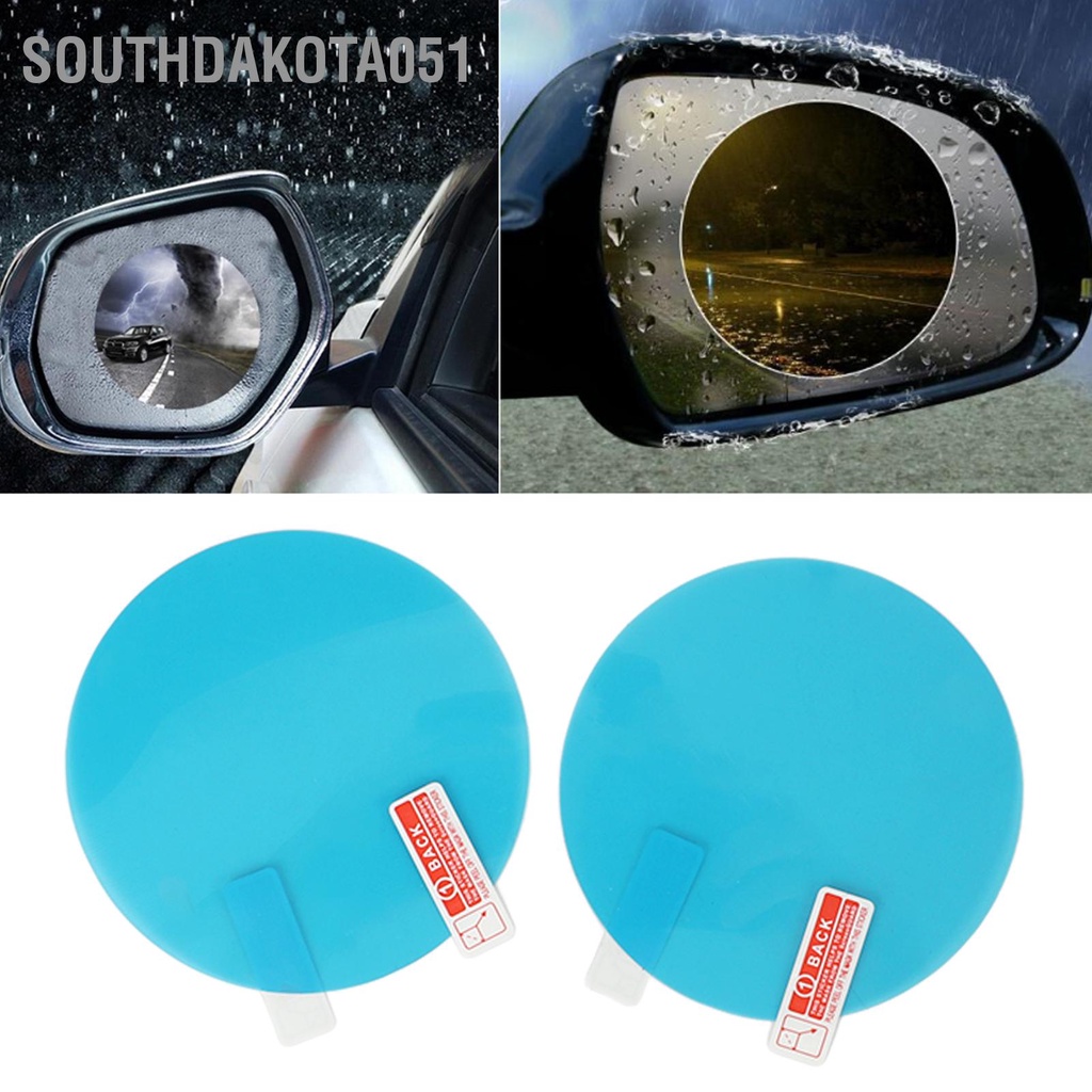 Southdakota051 78.74mm/3.1in  Miếng dán gương chiếu hậu Xe máy / ô tô chống thấm nước Chống sương mù rõ ràng