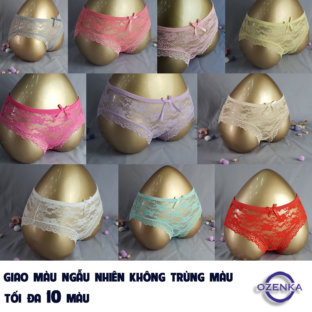 Quần lót ren, quần lót nữ xuyên thấu sexy siêu mát mặc hè RITA 069 | BigBuy360 - bigbuy360.vn