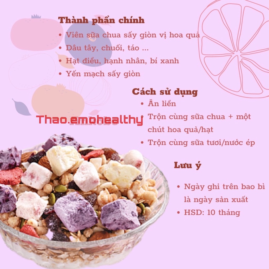 ( SỈ - COMBO 4 GÓI ) NGŨ CỐC ĂN VẶT - ĂN KIÊNG - BỬA ĂN SÁNG HEALTHY