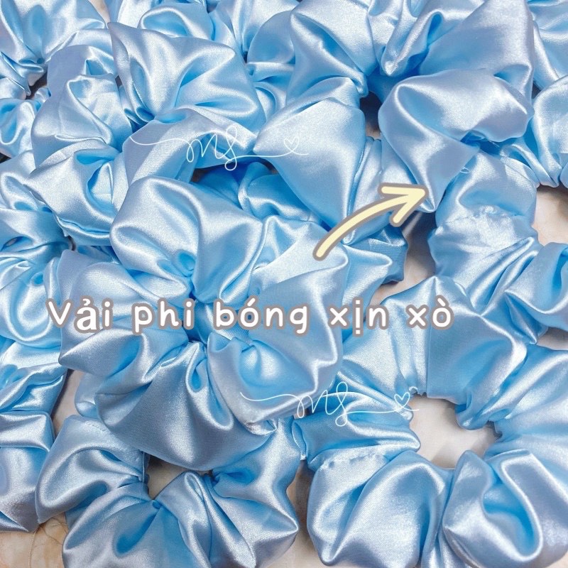 Buộc Tóc Scrunchies  Cột Tóc Scrunchies Phi Bóng Mềm Mại Nhiều Màu N01
