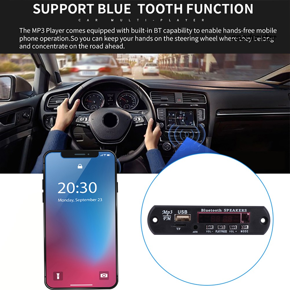 Bo mạch giải mã âm thanh MP3 mô đun bluetooth 5.0 dành cho loa gắn trong xe hơi