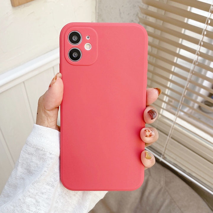 Ốp Lưng Silicon Lót Nhung Iphone 11, 12 Khắc Laser Theo Yêu Cầu