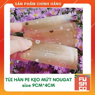 [Hàng mới về] Set 100 Túi hàn miệng gói kẹo Nougat CÚC HỌA MI size 9cm*4cm