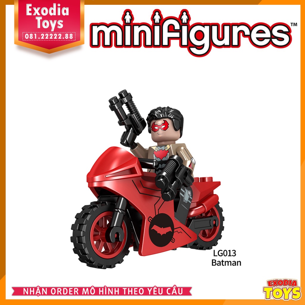 Xếp hình Minifigure các siêu anh hùng Ma Tốc Độ Ghost Rider - Đồ Chơi Lắp Ghép Sáng Tạo - LG1002