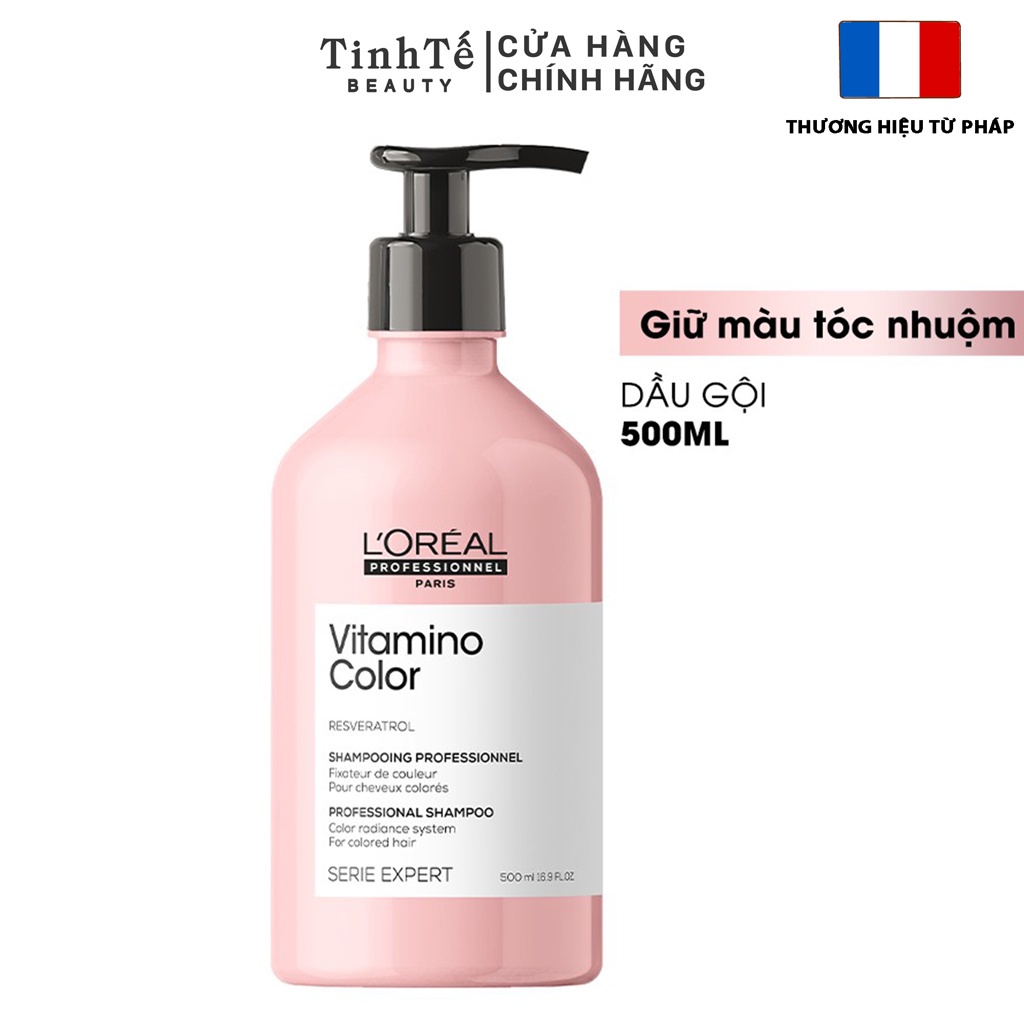 ‍Dầu Gội Giữ Màu Siêu Mềm Mượt Cho Tóc Vitamino L'oreal Shampoo 500ml