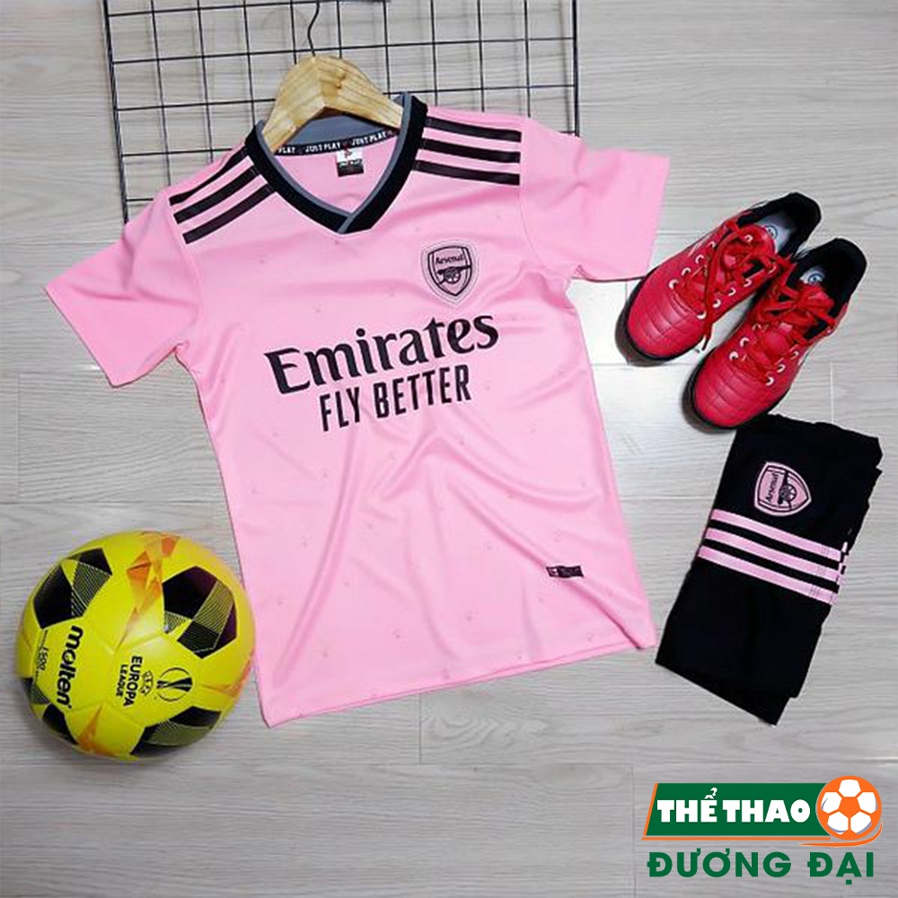 Quần Áo Bóng Đá, Đồ Đá Banh TRẺ EM Arsenal Hồng - Thun Lạnh Cao Cấp, Không Nhăn Không Xù Lông