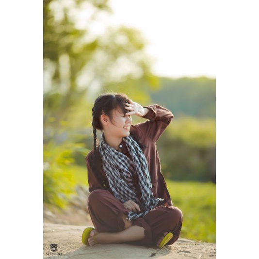 Áo bà ba nông dân - May vải lụa kate - Giá siêu rẻ