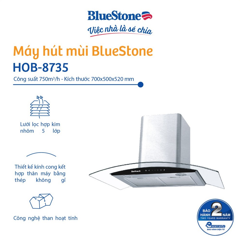 Máy Hút Mùi BlueStone HOB-8735