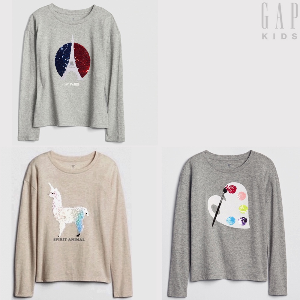 Áo thun tay dài Gap kids bé gái. Hàng XK, made in vietnam chuẩn xịn