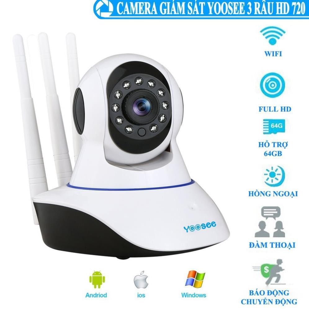 CAMERA IP YOOSEE 3 RÂU 360 [CHÍNH HÃNG]  , QUAN SÁT RÕ NGÀY VÀ ĐÊM 3 1.0/2.0 THU VÀ PHÁT ÂM THANH - BH