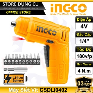 4v máy bắt vít 1/4" dùng pin ingco csdli0402