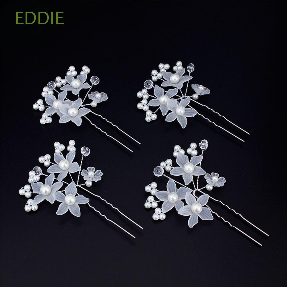 Trâm cài tóc hình hoa đính ngọc trai nhiều màu xinh xắn cho cô dâu Lễ hội Hoa cưới Ngọc trai Kẹp tóc Mũ đẹp Kiểu tóc Kẹp phụ kiện Vine