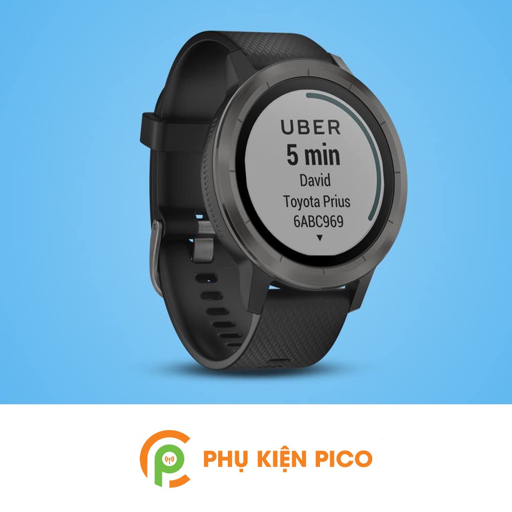 Dây silicon đồng hồ Garmin Forerunner 245/645 dây 20mm vân carbon màu đen