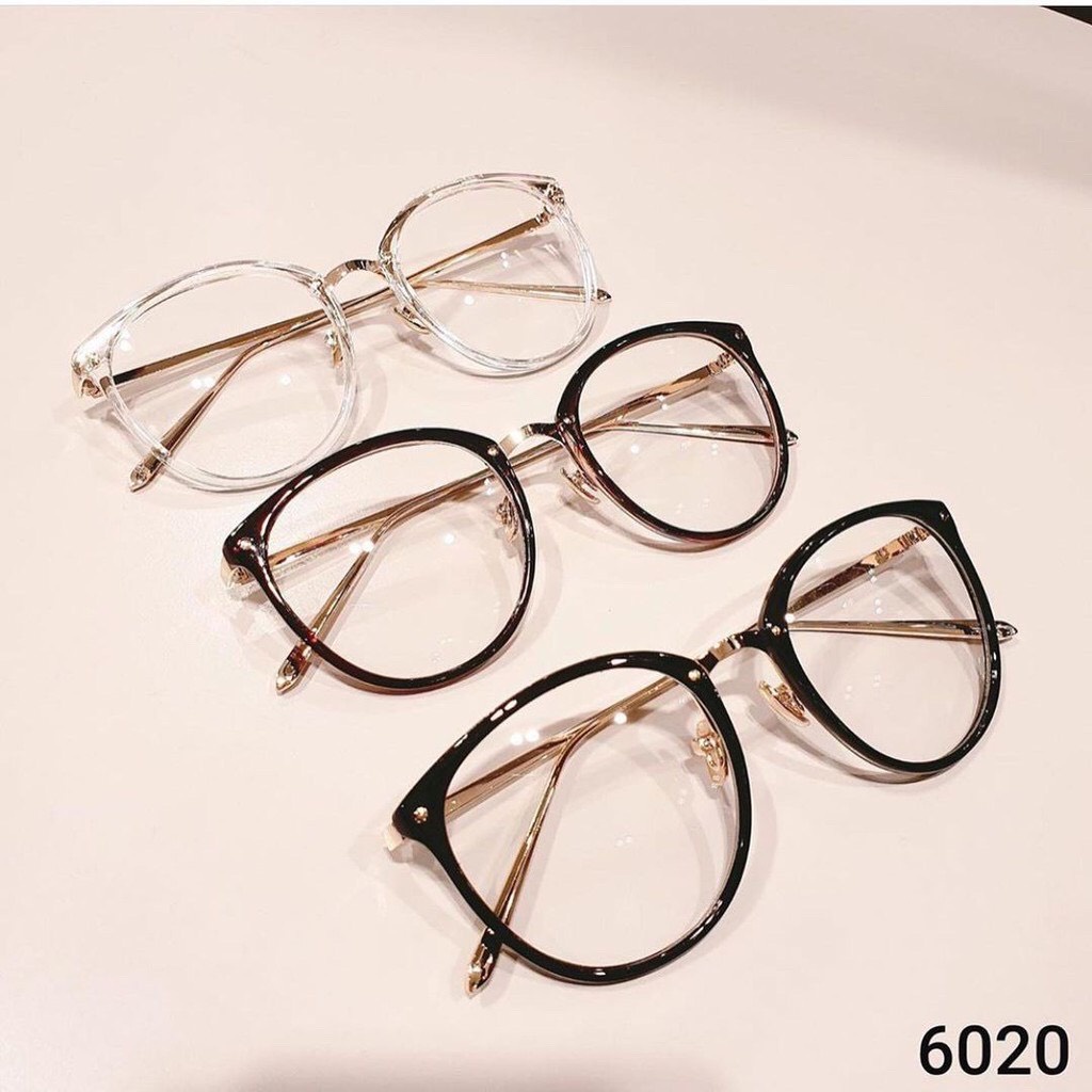 Kính giả cận nam nữ gọng tròn chống ánh sáng xanh phong cách Ulzzang hottrend đẹp PUKIXI 019