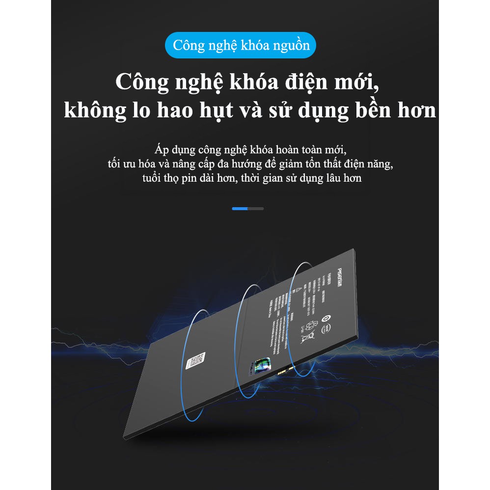 Pin Pisen Tablet Táo 1/2/mini 2/mini 4/Pro(12.9 in)/Pro(10.5 in)/Pro(9.7 in), bảo hành 14 tháng - Hàng chính hãng