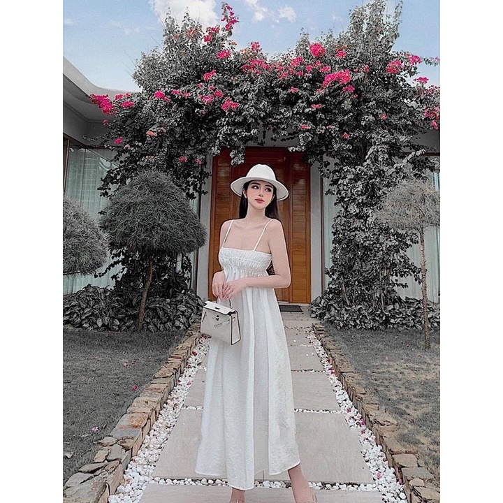Đầm 2 dây nhún ngực nhiêu màu siêu xinh, Đầm BabyDoll