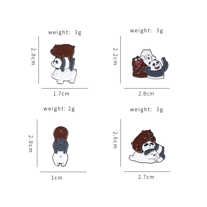 Ghim Cài Áo 4 Kiểu Dáng Dễ Thương Trang Trí Ba Lô/Túi Xách Cho Bạn Bè