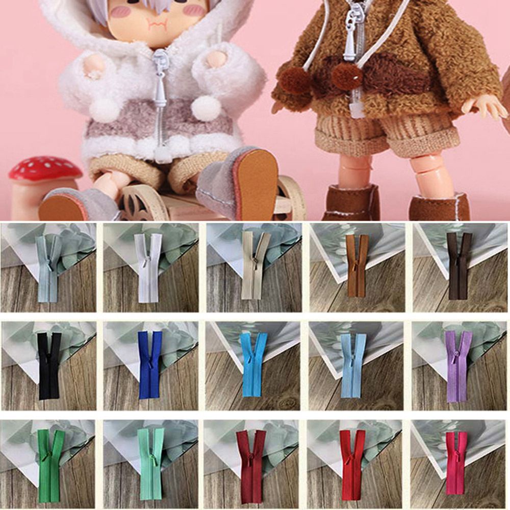 Set 5 Dây Kéo Mini 20 Màu May Quần Áo Thủ Công Chất Lượng Cao Cho Búp Bê Bán Chạy 5cm