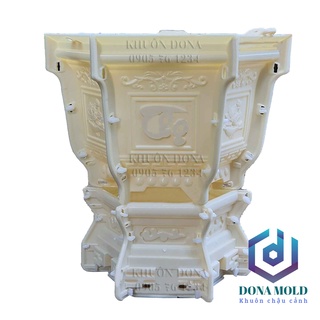 Khuôn Đúc Chậu Cảnh ABS Lục Giác 45 Cao 35 cm Và Chân Đôn Bệ Cao 23 cm