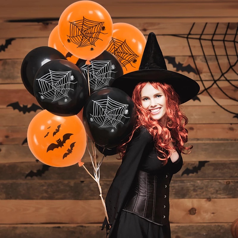 Set 10 Bong Bóng 12 Inch Trang Trí Halloween