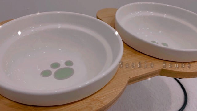 BÁT ĂN ĐÔI KÊ GỖ CHÂN SẮT CAO CẤP CHO THÚ CƯNG