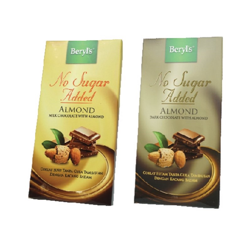 Chocolate Beryl 85g không đường no sugar socola đen đắng nguyên chất