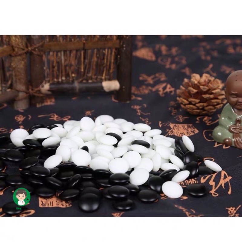 Quân Cờ Vây Đá Vân Tử Hai Mặt/ Một Mặt Cong