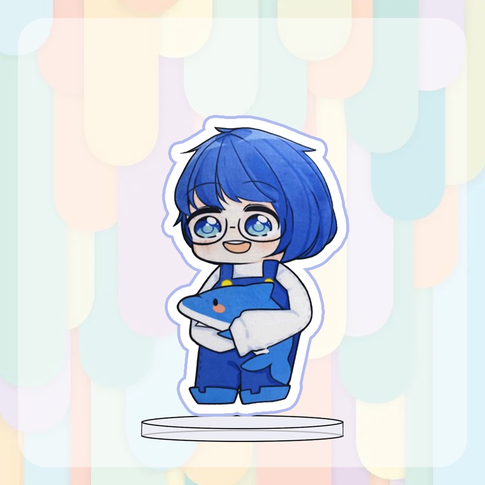 Mô hình Standee MINI in hình HERO TEAM Simmy Phong cận Siro Mr Vịt Sammy Đào Timmy Kairon Timy Kamui mica trưng bày