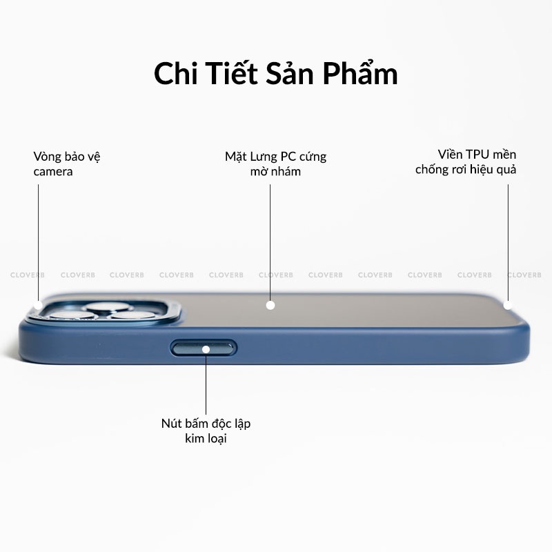 Ốp Lưng Nhám LIKGUS U Pro Shield Viền Màu Chống Bám Vân Tay Bảo Vệ Camera Nút Bấm Kim Loại Cho iP 13 14 Pro Max Cloverb