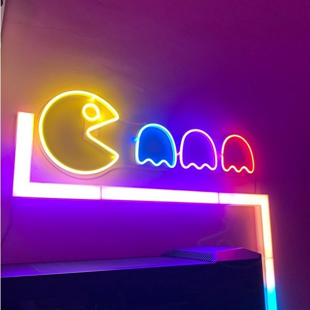 Đèn trang trí led neon sign hình PACMAN, Quà tặng cực chất