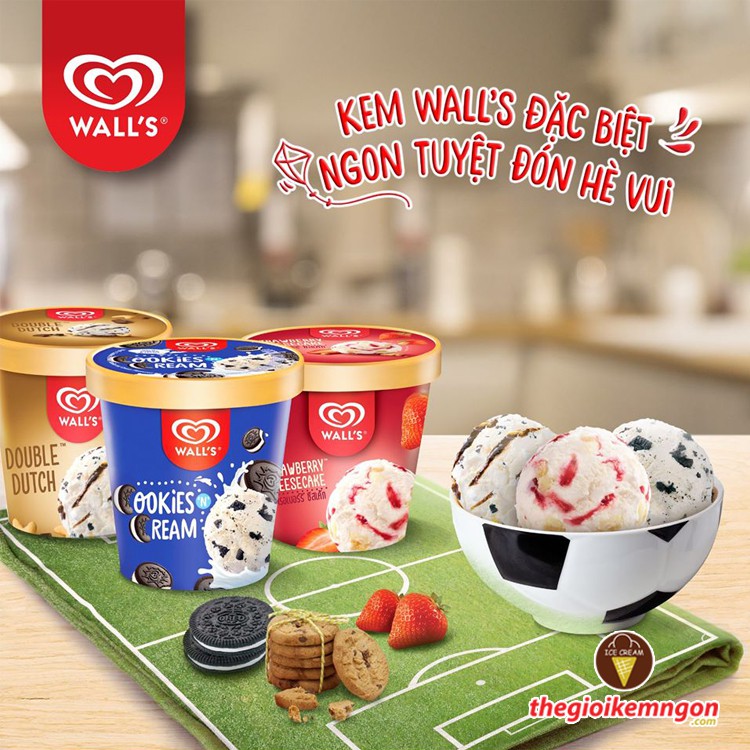 Kem hộp bánh quy Wall's Selection Cookie & Cream