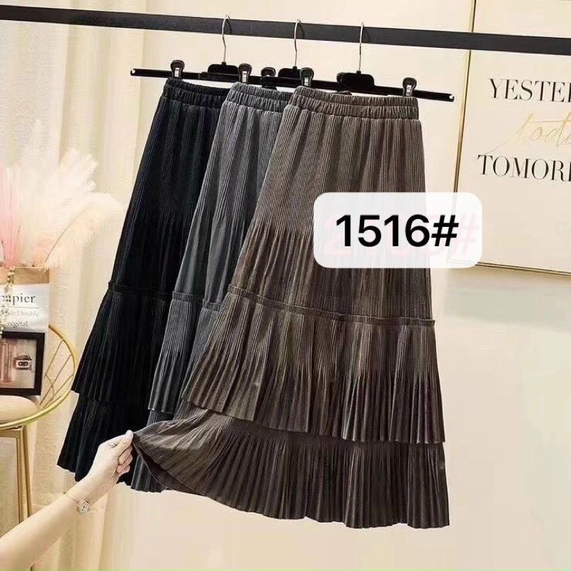 Chân váy nhung midi 2 tầng xoè QC | BigBuy360 - bigbuy360.vn