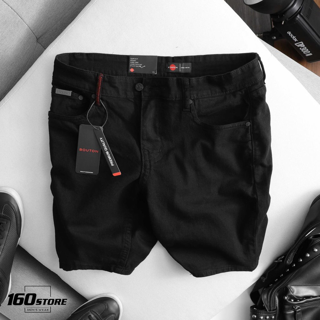 Quần short jeans BOUTON w details QSBO0017 - 160STORE