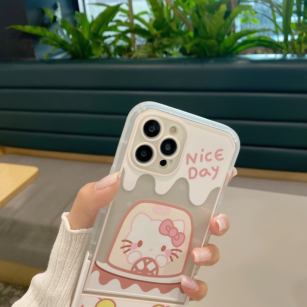Ốp Điện Thoại Chống Sốc in Hình Hello Kitty Cho iPhone 7 plus X xs max xr 11 pro max 12 pro max 13 pro max