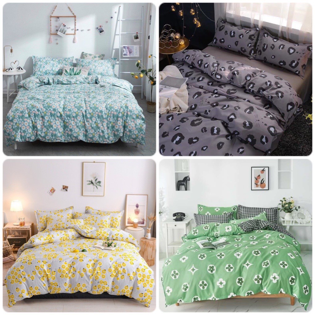 Trọn Bộ 4 Món Chăn Mền Ga Gối Cotton Poly Nhập Các Mẫu Cho Em Bé, Bé Con Yêu Quý Nhà Mình (Đủ Kích Thước) [TH]