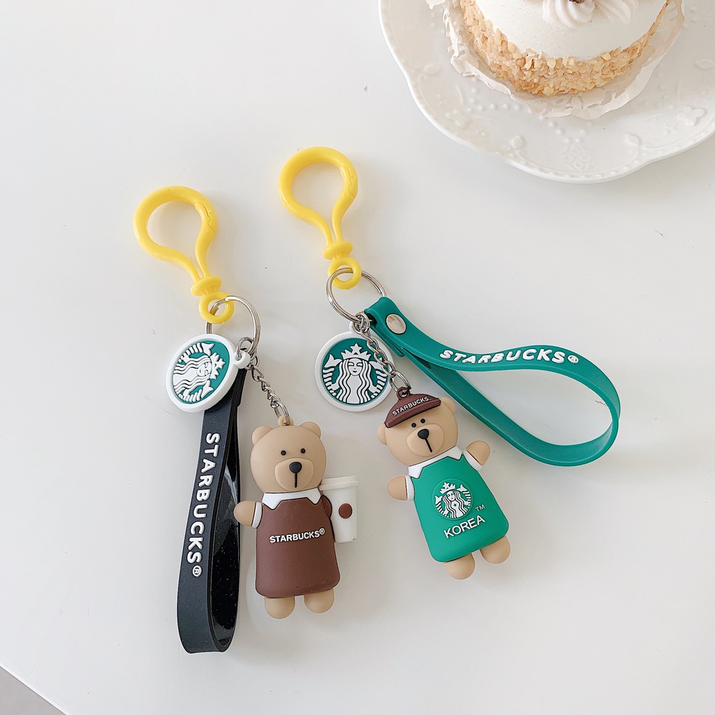 Vỏ Bảo Vệ Hộp Sạc Tai Nghe Airpod 1 2 3 pro Bằng Silicon Mềm Hình Gấu Starbucks Dễ Thương