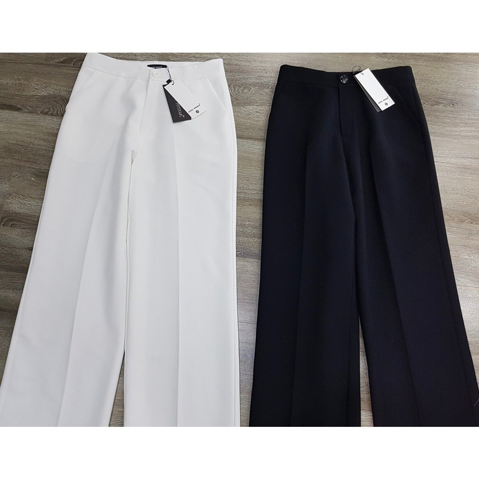 Quần tây ống rộng trơn cạp cao thời trang, thanh lịch LXK77439 | BigBuy360 - bigbuy360.vn